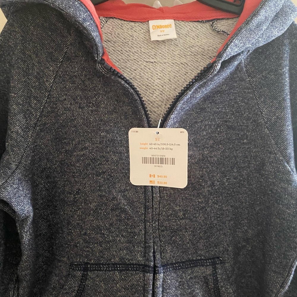 New Gymboree Hoodie monster size 5